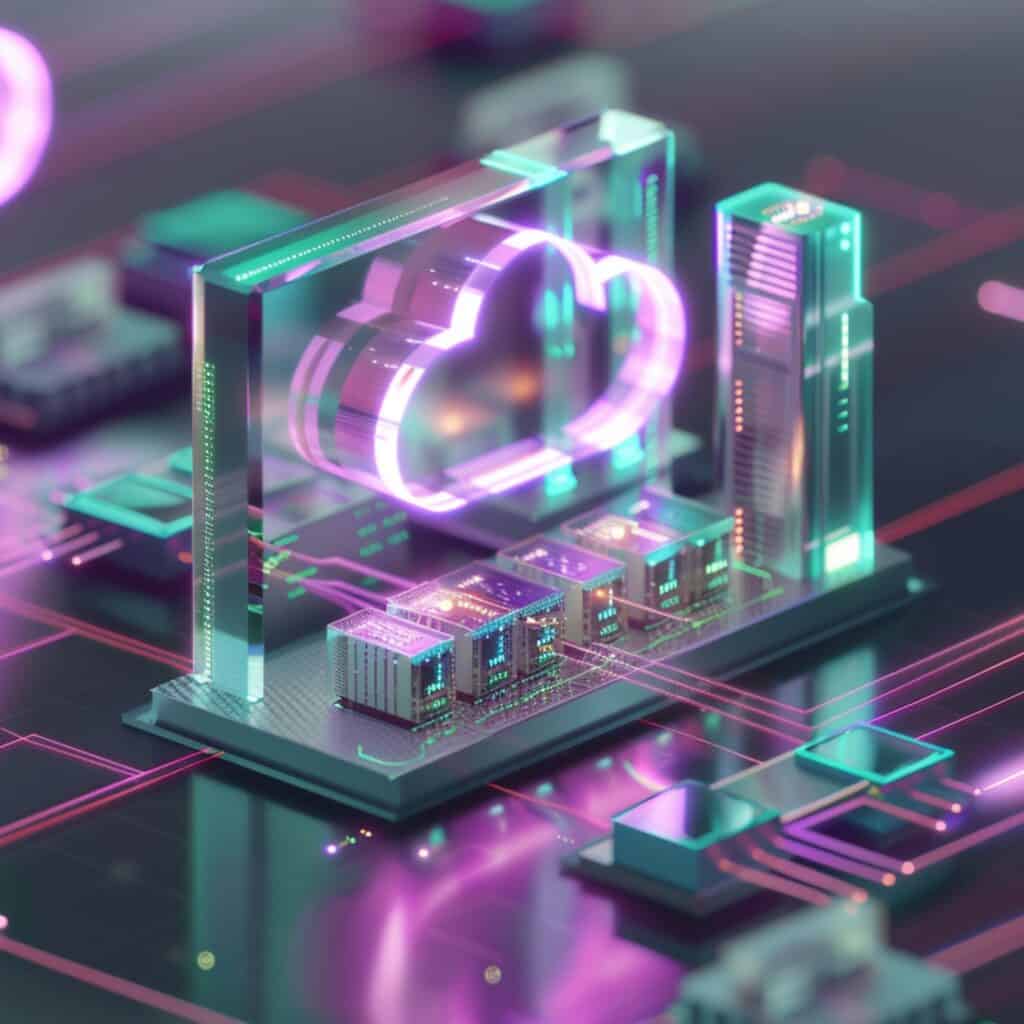 Modern cloud computing with digital infrastructure at Accompio IT Services.
